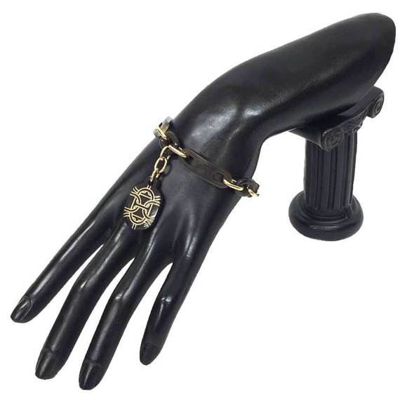 HERMES Bracelet Chaine D'ANCRE H057133FD01 Buffalo Horn Metal - Picture 2 of 3